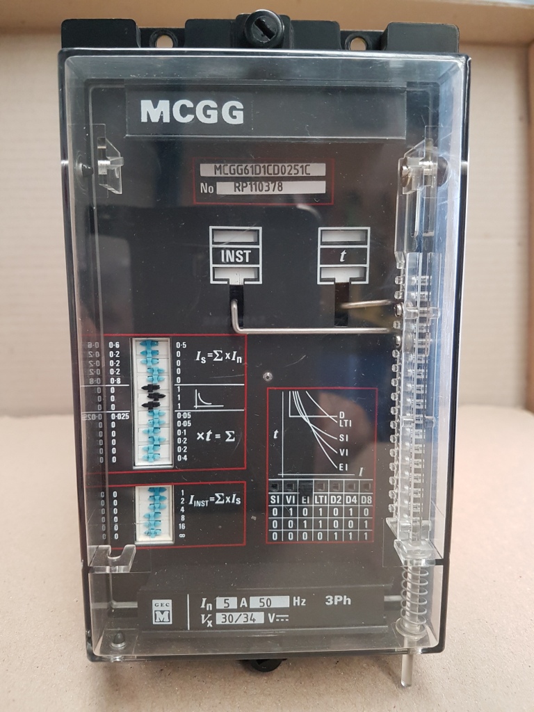 GEC Midos MCGG61D 3 phase In=5A Vx= 34VDC